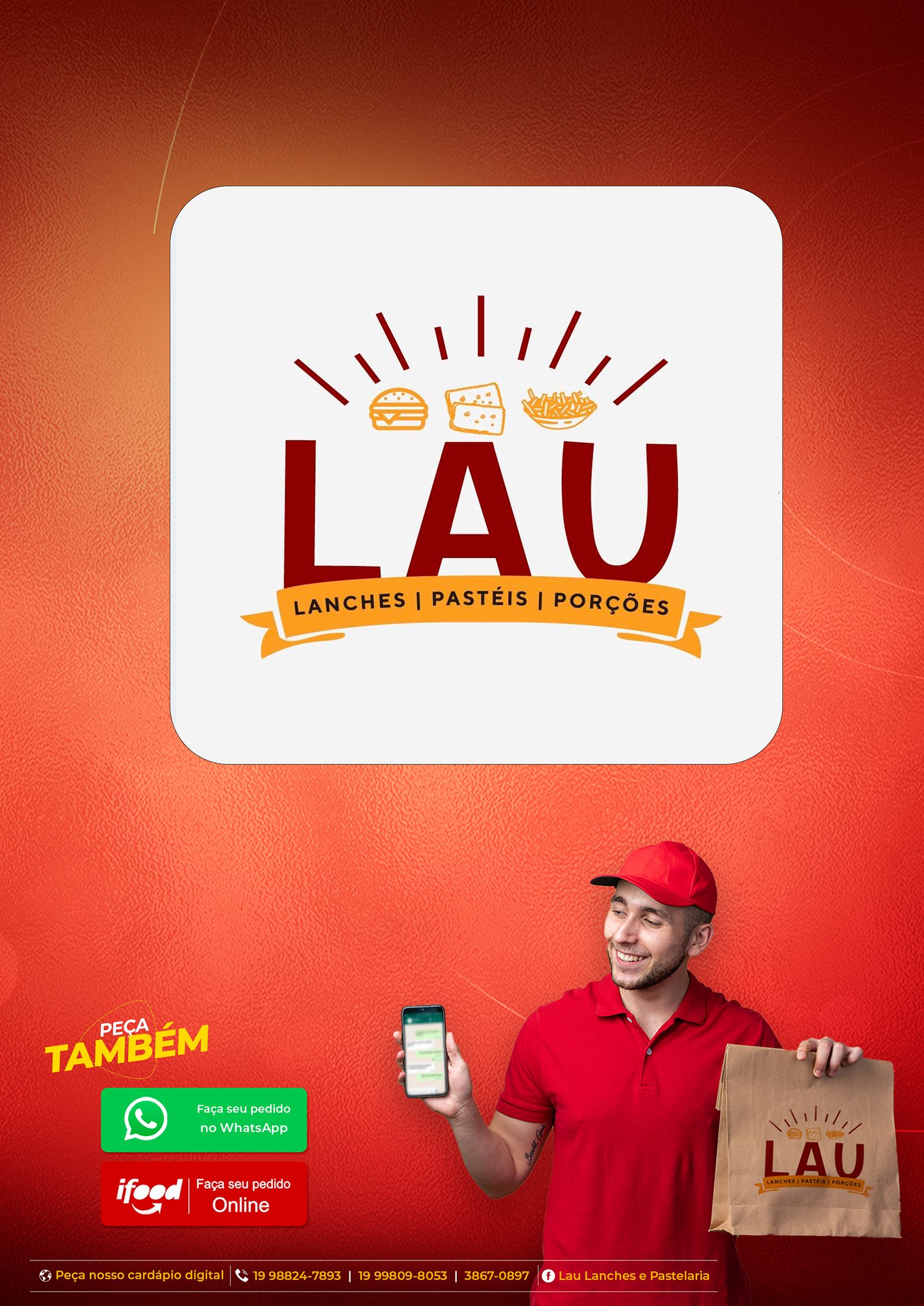 Design Gráfico — Lau Lanches — imagem do projeto