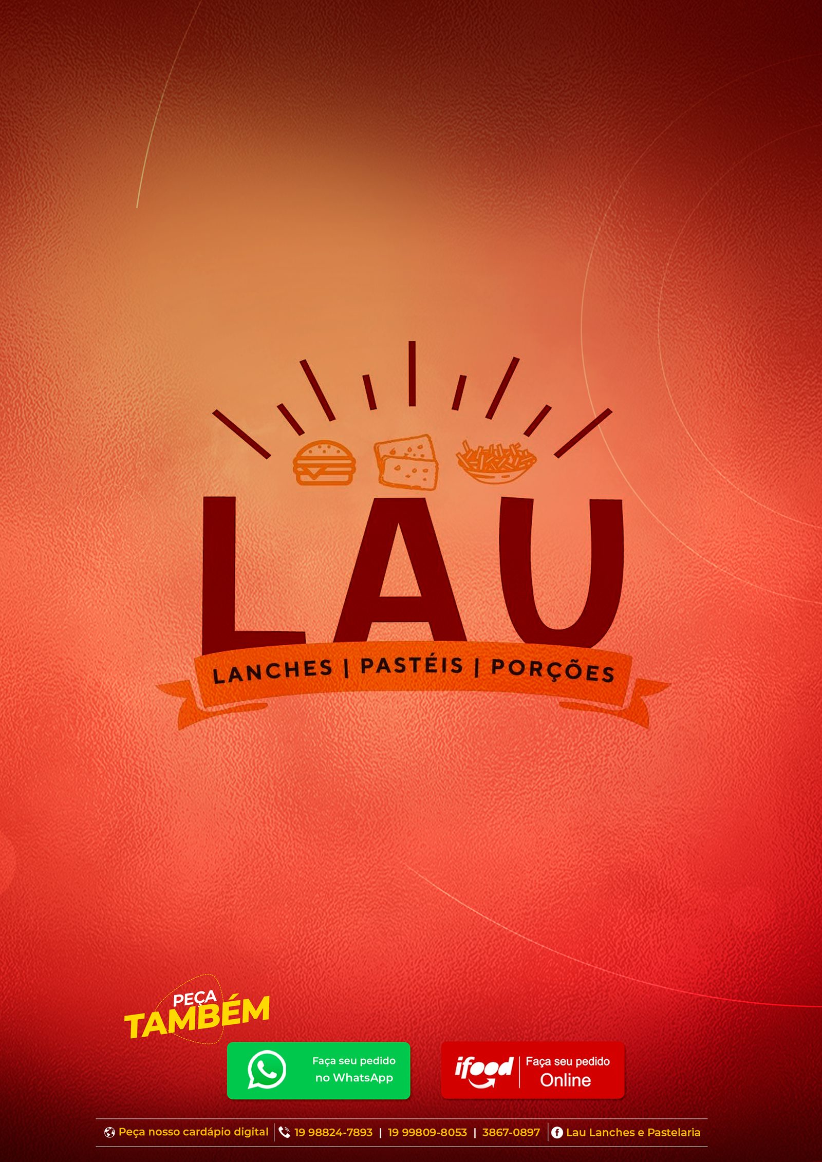 Design Gráfico — Lau Lanches — imagem do projeto